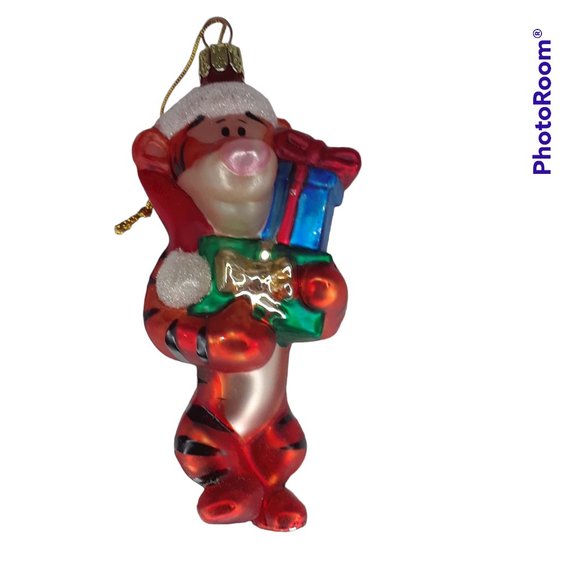 Disney Other - Vintage Disney Glass Winnie the Pooh Tigger Christmas Ornament